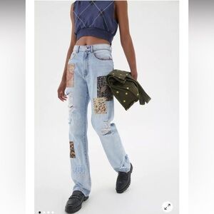 BDG | High-Waisted Cowboy Jean‎ – Printed Patchwork